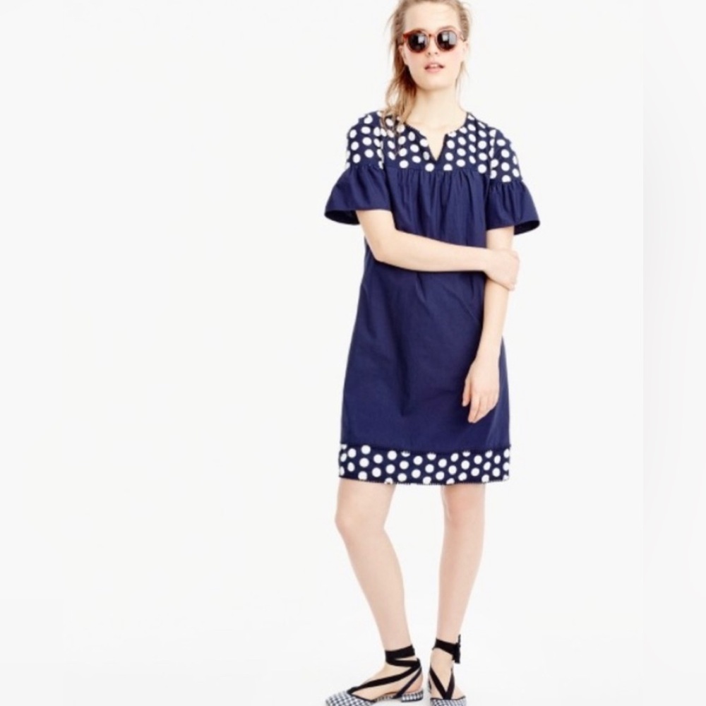J. Crew size 2 Navy Bell Sleeved Dress
